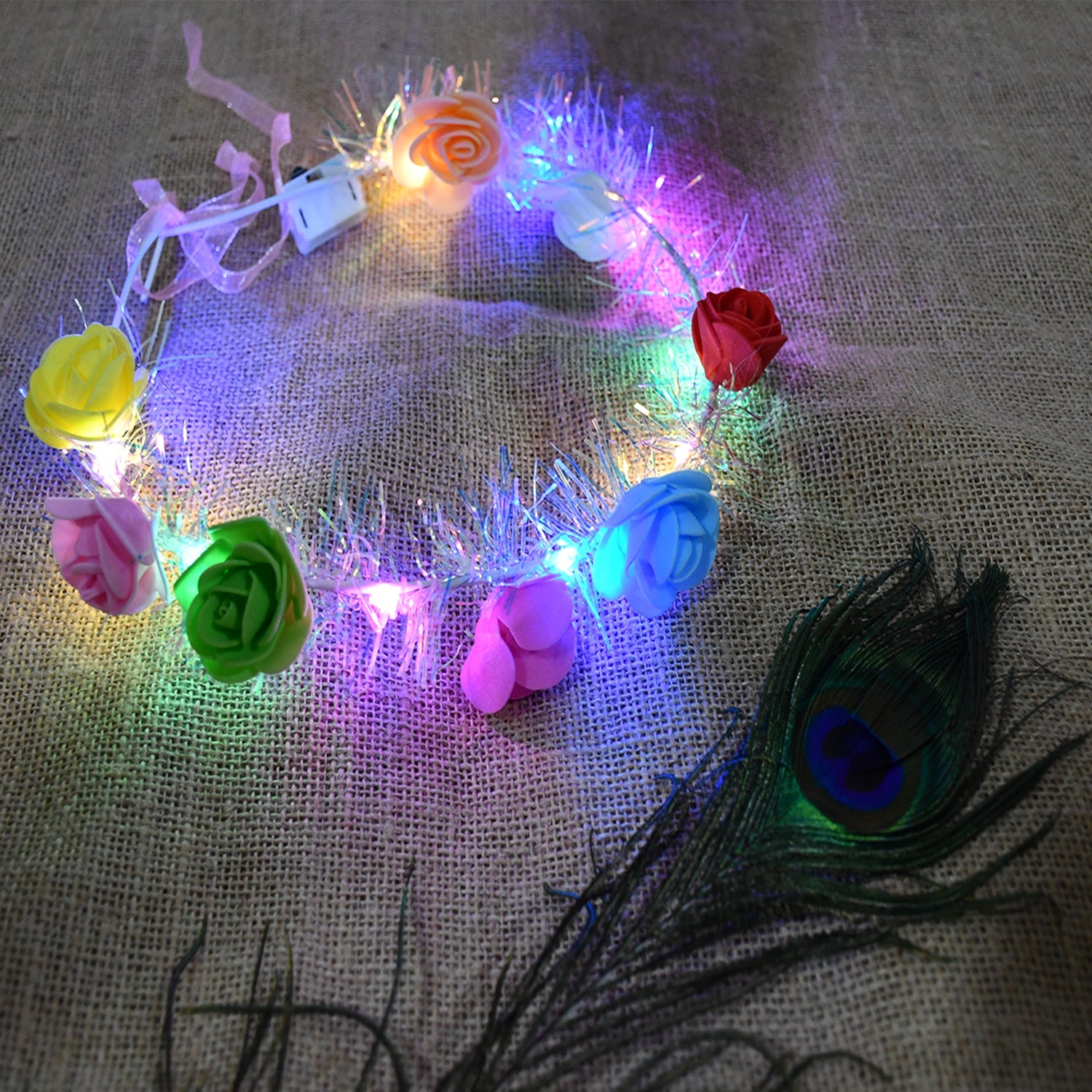 LED Flower Crown Headband – Multicolor Light-Up (1 Pc), Hair accessories LED Flower Crown Headband – Multicolor Light-Up (1 Pc), Hair accessories